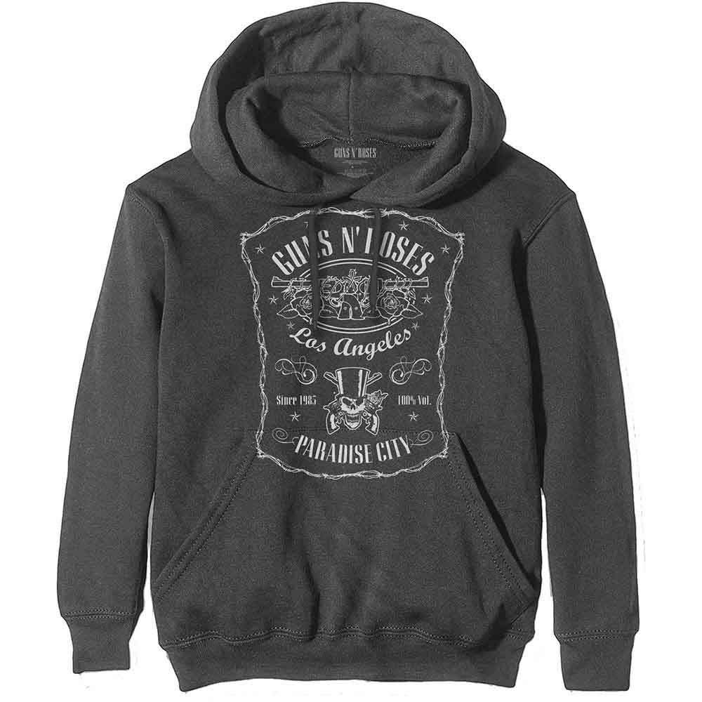Guns N' Roses Unisex Pullover Hoodie: Paradise City (Charcoal Grey)