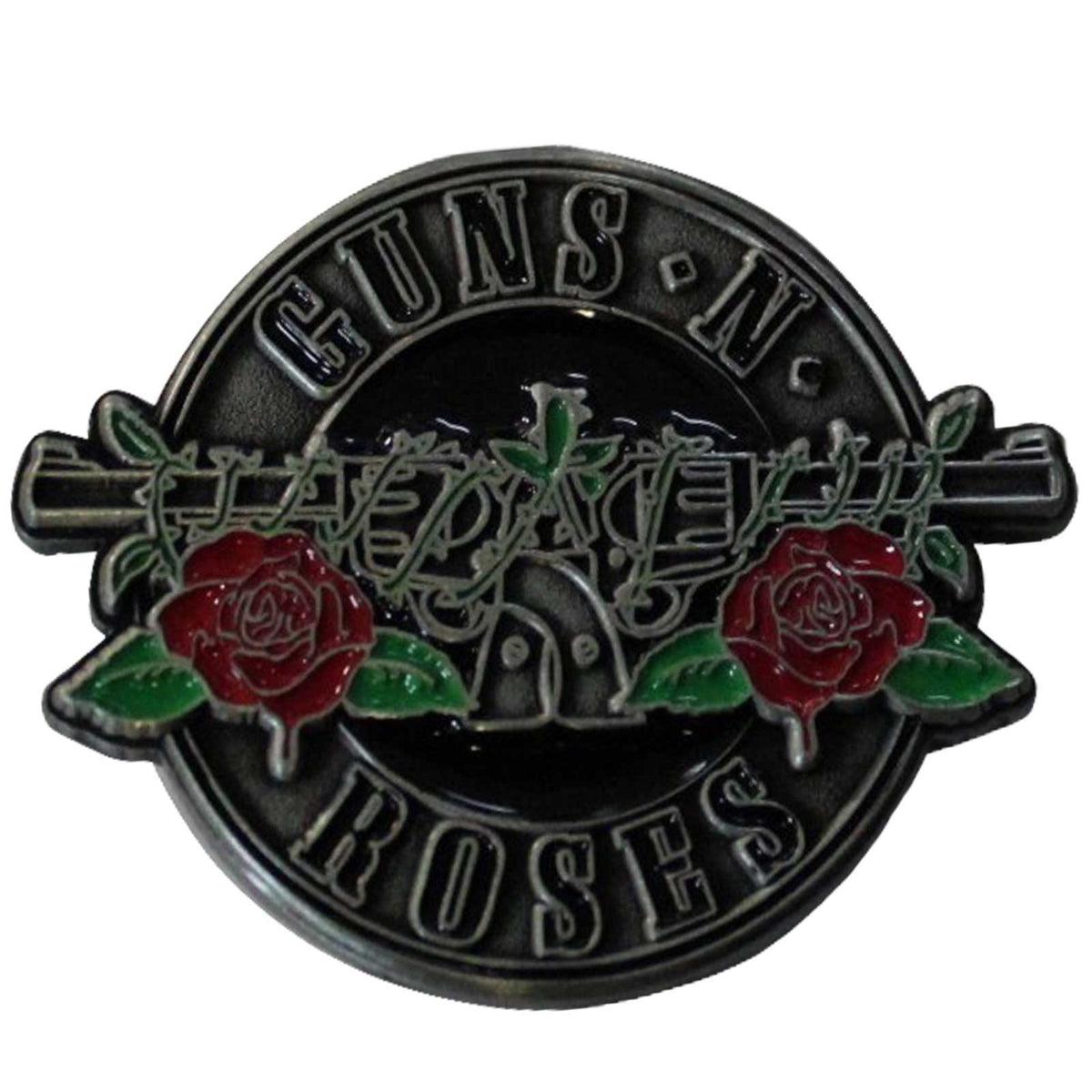 Guns N' Roses Pin Badge: Silver Circle Logo