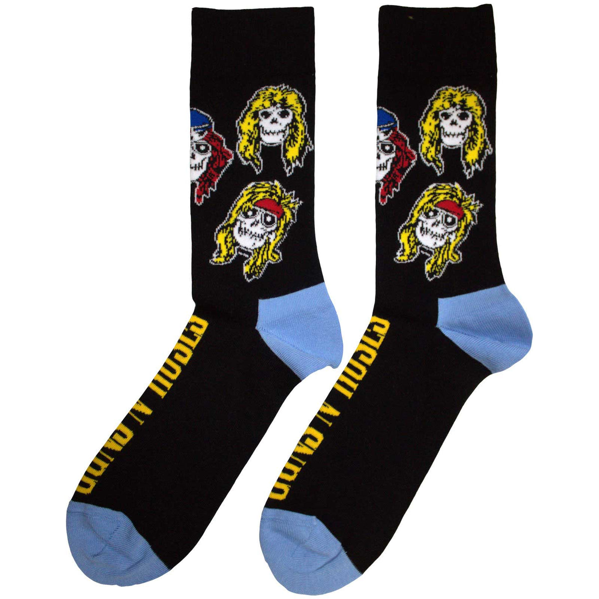 Guns N' Roses Unisex Ankle Socks: Skulls Band (Black) (UK Size 7 - 11)