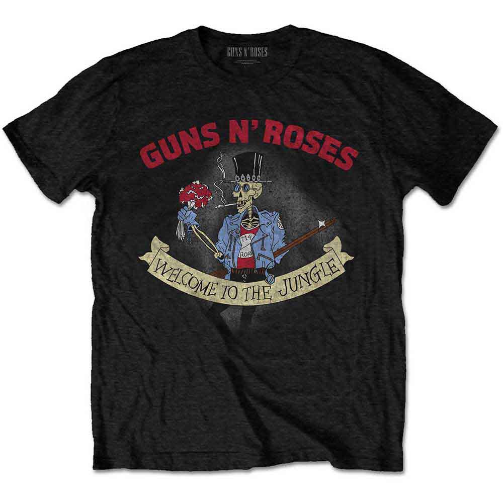 Guns N' Roses Unisex T-Shirt: Skeleton Vintage (Black)