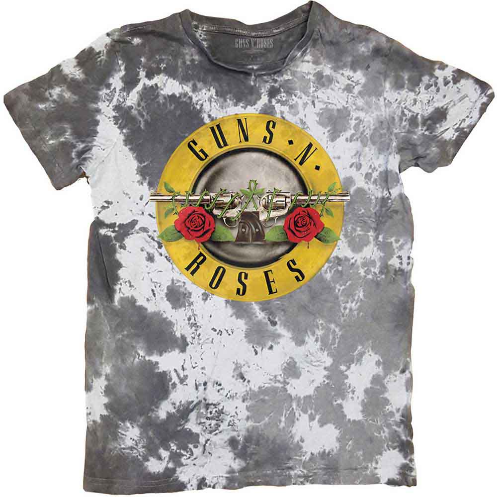 Guns N' Roses Unisex T-Shirt: Classic Logo (Dip-Dye On White) (Wash Collection)
