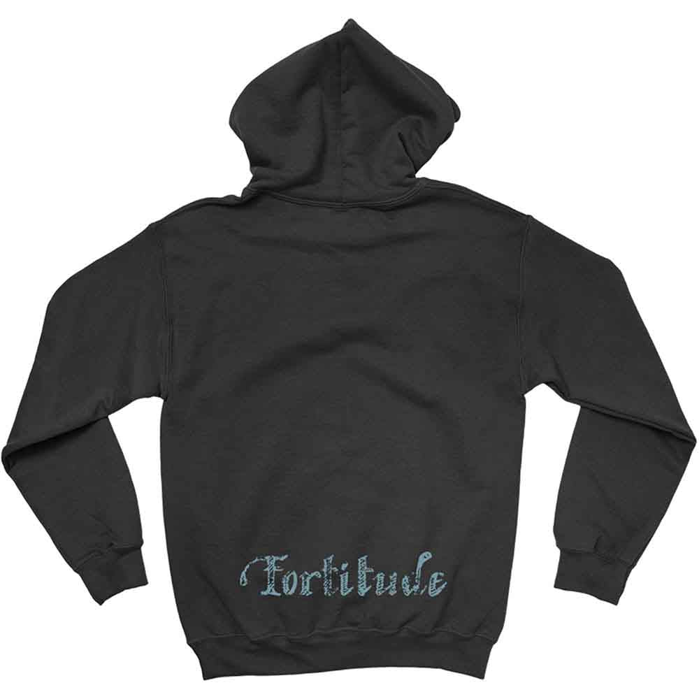 Gojira Unisex Pullover Hoodie: Fortitude Faces (Black) (Back & Sleeve Print)