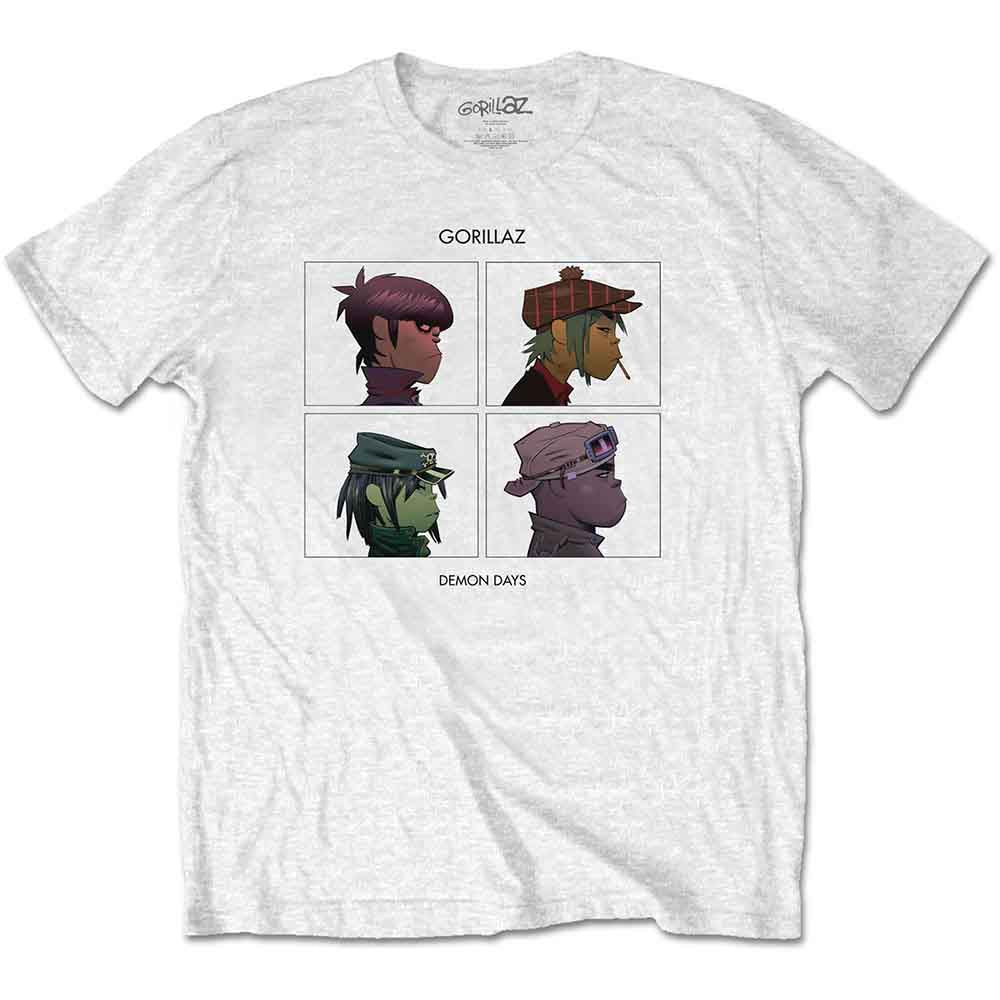 Gorillaz Unisex T-Shirt: Demon Days (White)