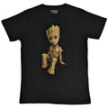 Marvel Comics Unisex T-Shirt: Guardians of the Galaxy Groot Perch (Black)