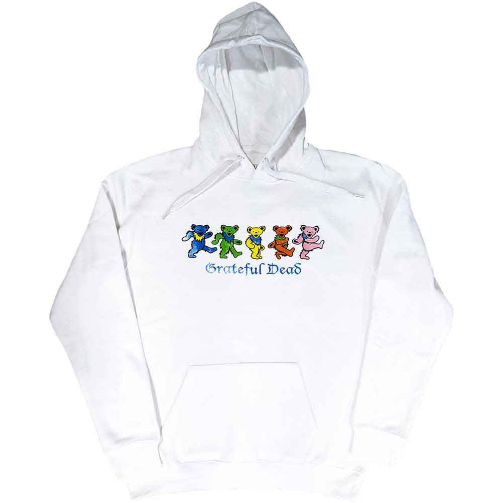 Grateful Dead Unisex Pullover Hoodie: Dancing Bears (White)