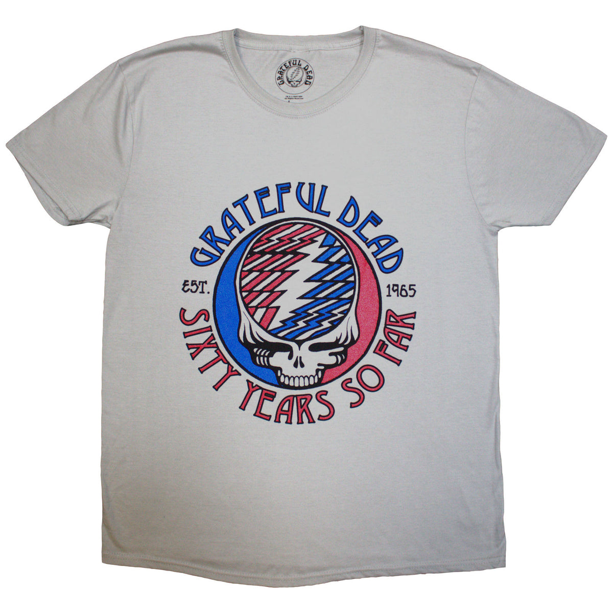 Grateful Dead Unisex T-Shirt: Stealie 60 (Grey)