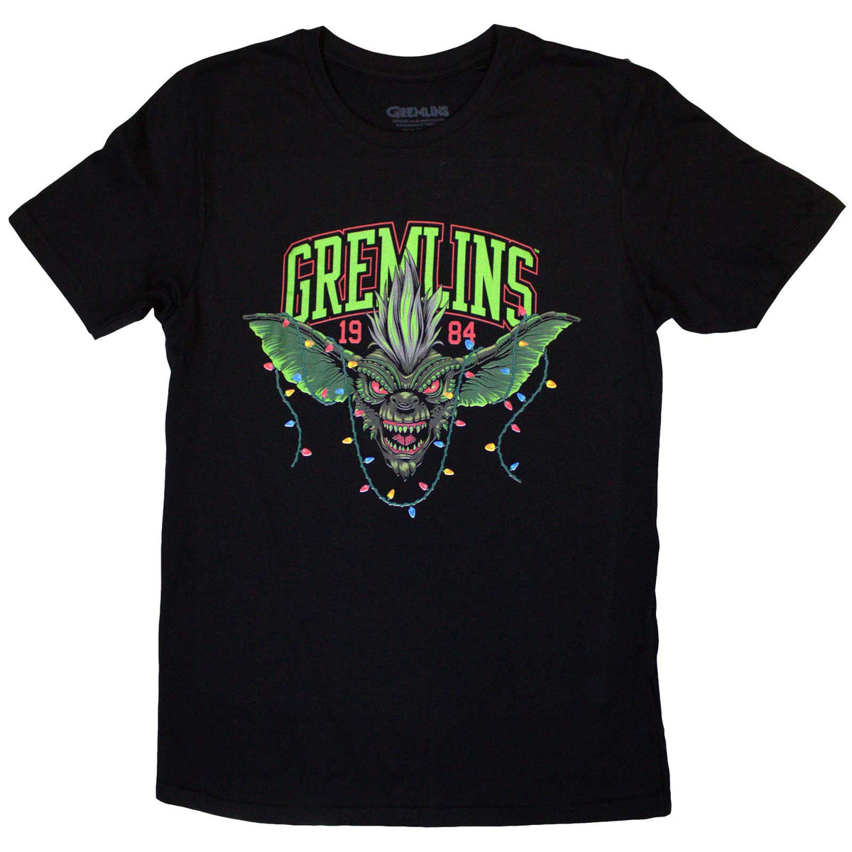 Gremlins Unisex T-Shirt: Stripe 1984 Xmas Lights (Black)