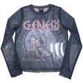 Genesis: Bird Hand Ladies Long Sleeve Crop Top (Navy Blue) (Mesh)