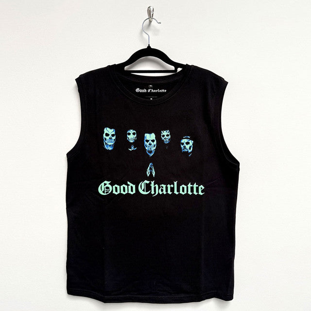 Good Charlotte: Generation Rx Skull Faces Unisex Tank T-Shirt (Black)
