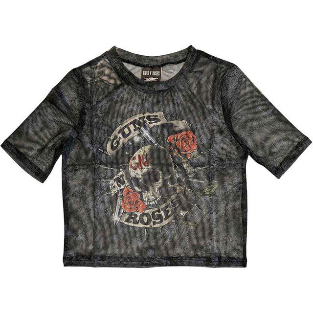 Guns N' Roses: Firepower Ladies Mesh Crop Top (Black)