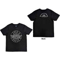 Guns N' Roses: Classic Bullet Mono Unisex T-Shirt (Black) (Back Print)