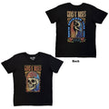 Guns N' Roses: North American Tour Skull Unisex T-Shirt (Black) (Back Print)