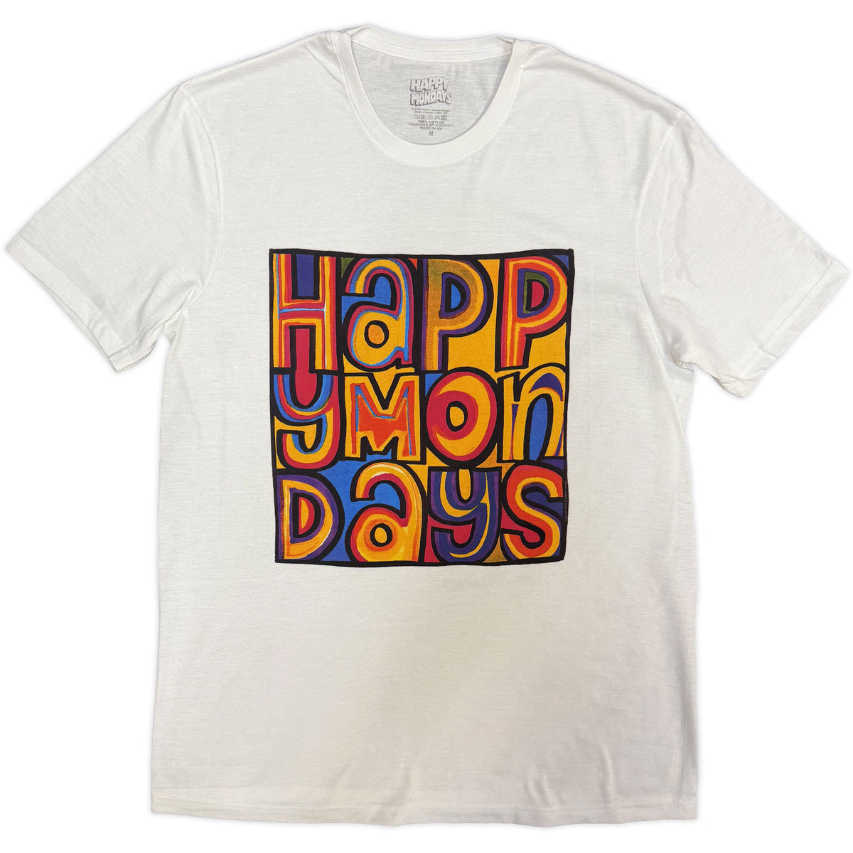 Happy Mondays Unisex T-Shirt: Greatest Hits (White)