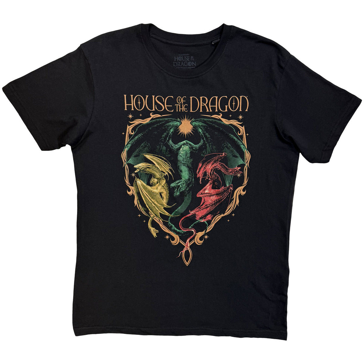 House of the Dragon Unisex T-Shirt: Dragon Crest (Black)