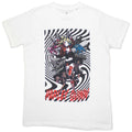 DC Comics Unisex T-Shirt: Harley Quinn Spiral (White)