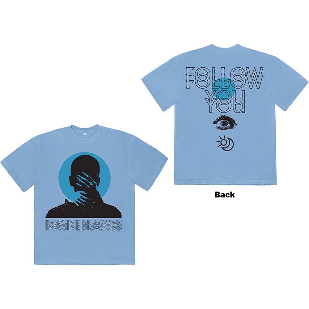 Imagine Dragons Unisex T-Shirt: Follow You (Blue) (Back Print)