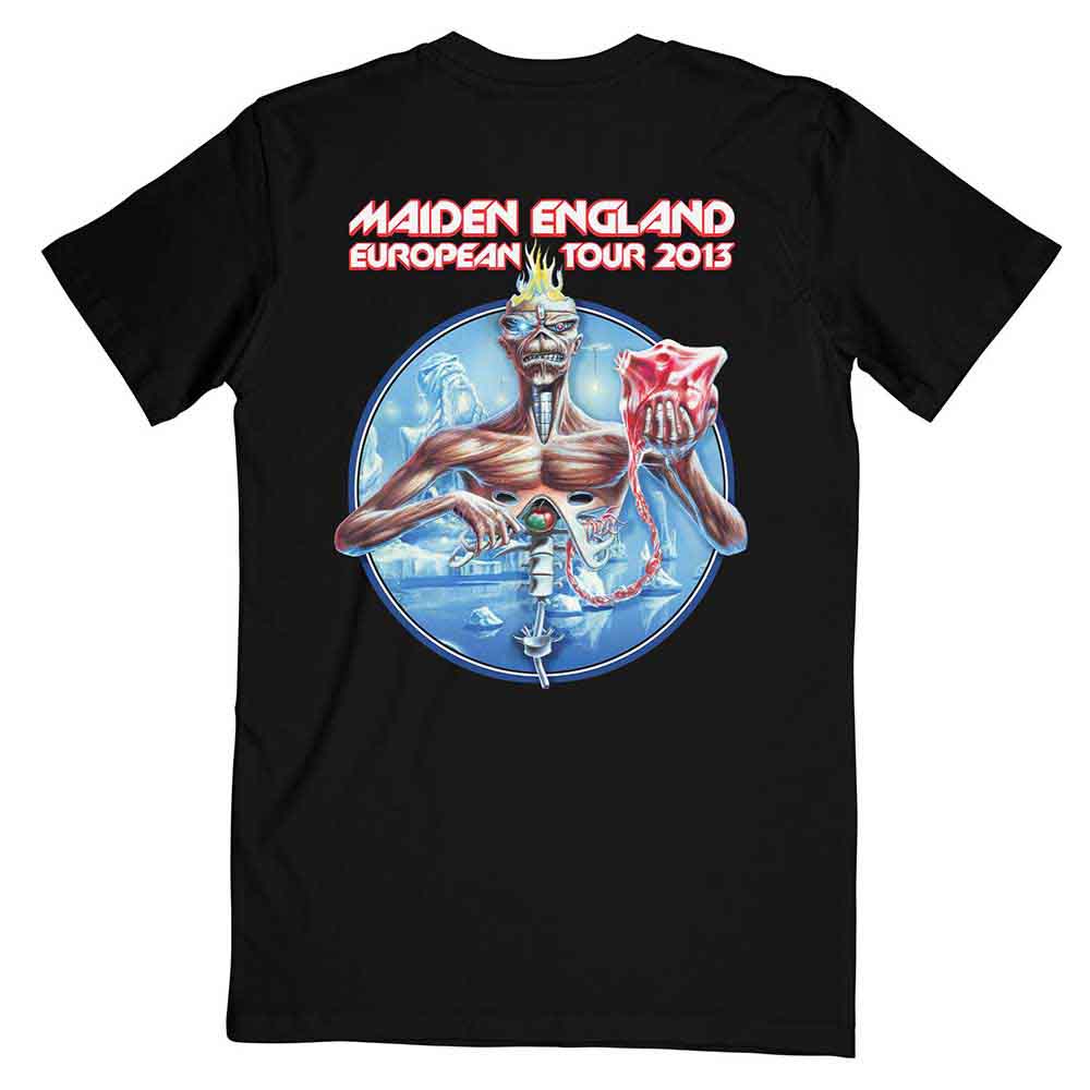 Iron Maiden Unisex T-Shirt: Euro Tour (Black) (Back Print)