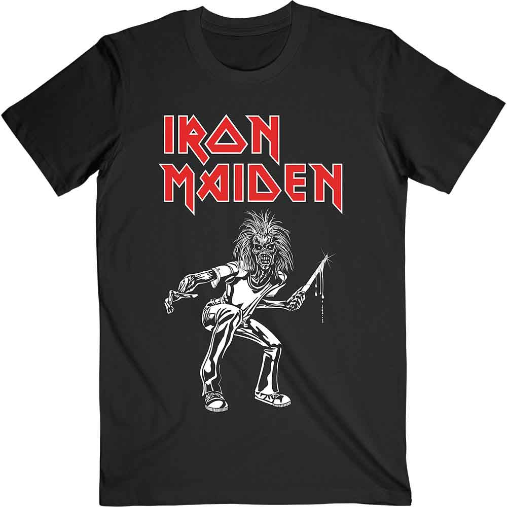 Iron Maiden Unisex T-Shirt: Autumn Tour 1980 (Black) (Back Print)