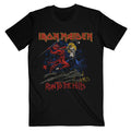 Iron Maiden Unisex T-Shirt: Number Of The Beast Run To The Hills Distress (Black)
