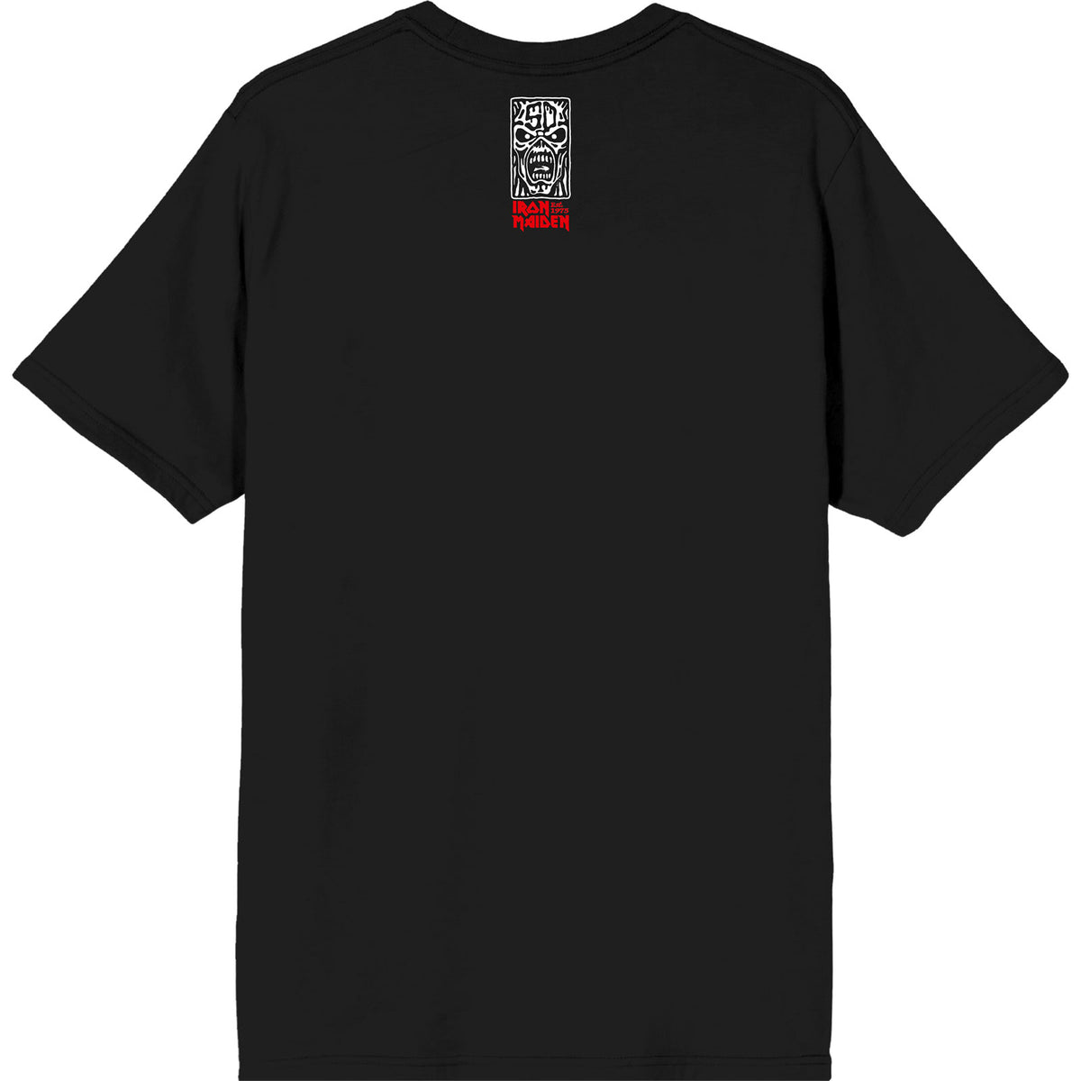 Iron Maiden Unisex T-Shirt: Est. 1975 Eddie Scream Portrait (Black) (Back Print)