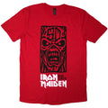 Iron Maiden Unisex T-Shirt: Est. 1975 Stamp Logo Black (Red)