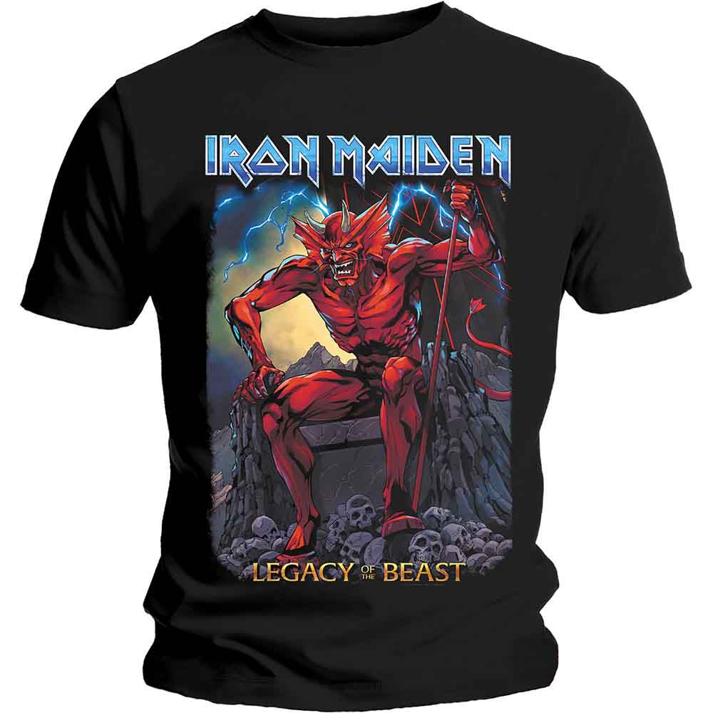 Iron Maiden Unisex T-Shirt: Legacy of the Beast 2 Devil (Black)