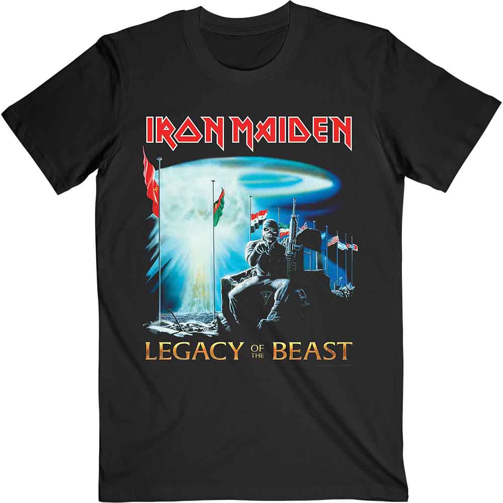 Iron Maiden Unisex T-Shirt: Two Minutes to Midnight (Black) (Back Print)