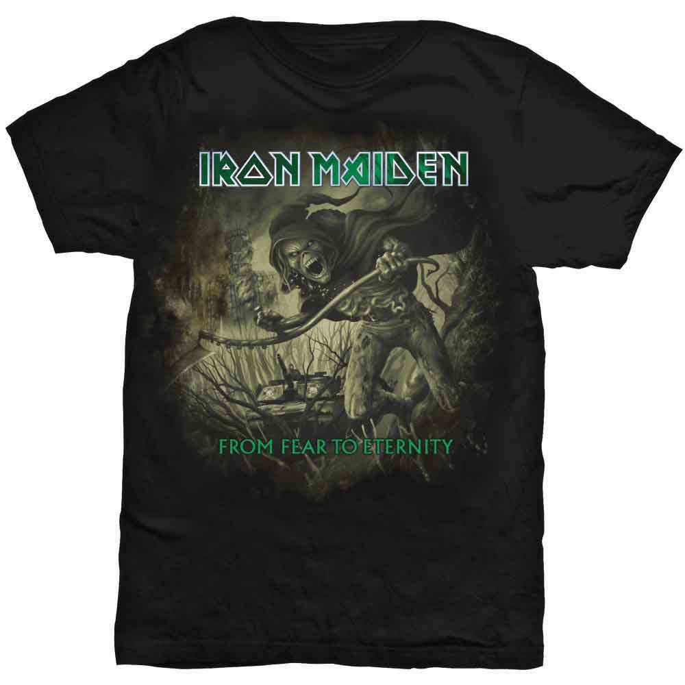 Iron Maiden Unisex T-Shirt: From Fear To Eternity Distressed (Black)