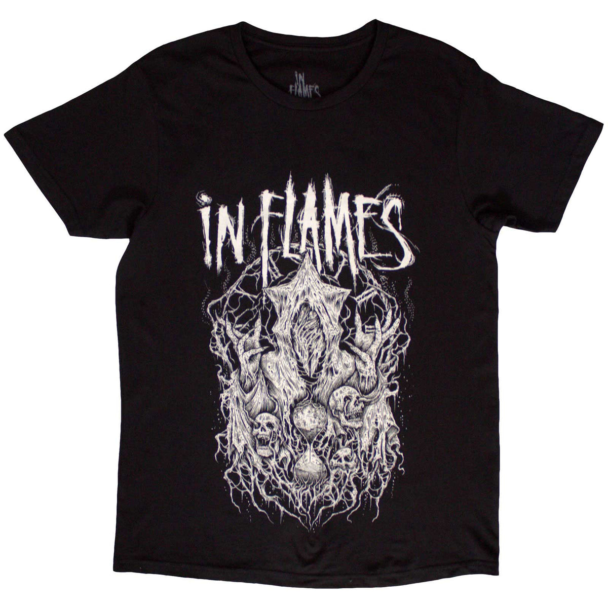 In Flames Unisex T-Shirt: Buried in Time (Black) (Back Print)