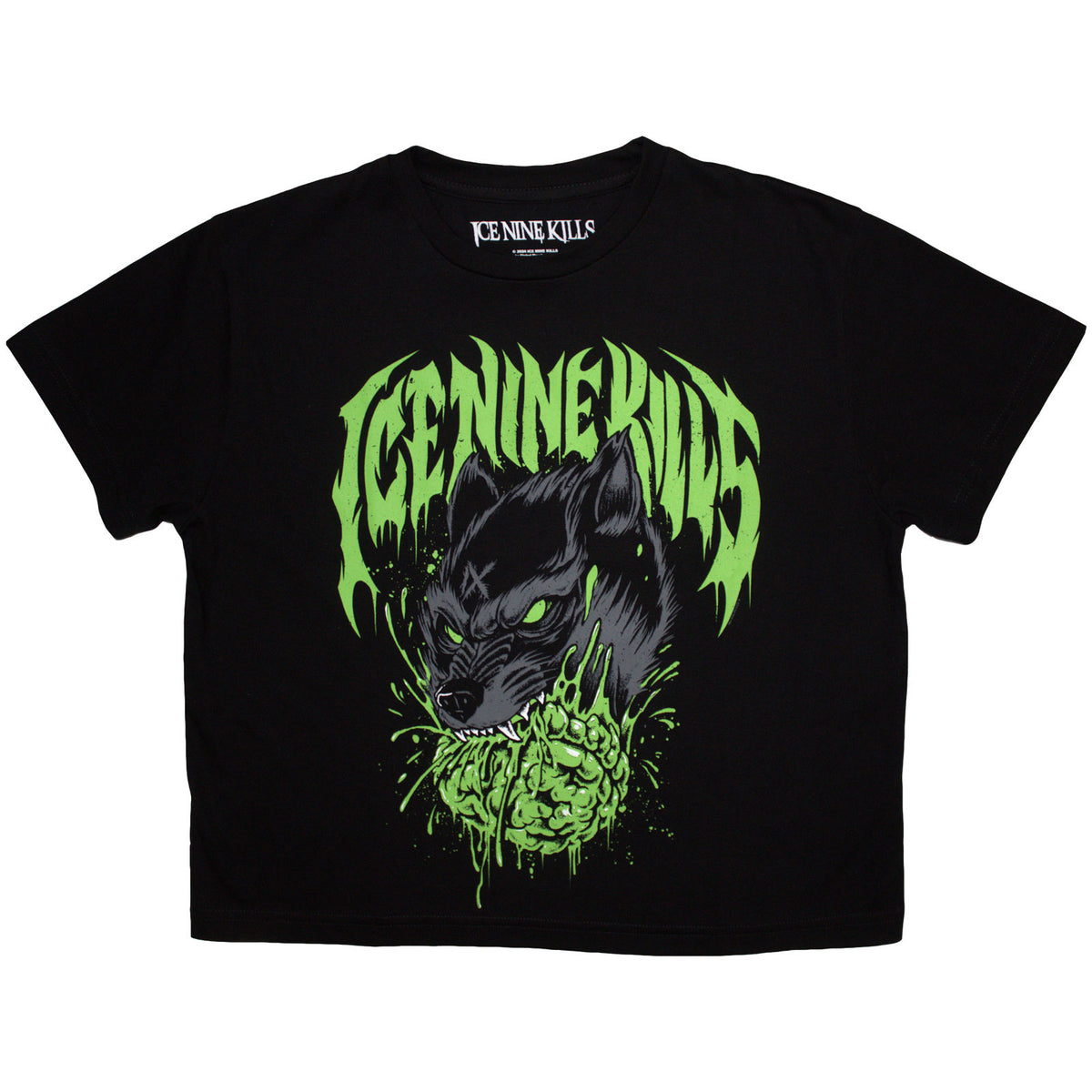 Ice Nine Kills Ladies Crop Top: Wolf (Black)