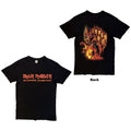 Iron Maiden: Burning Ambition Text Logo Unisex T-Shirt (Black) (Back Print)