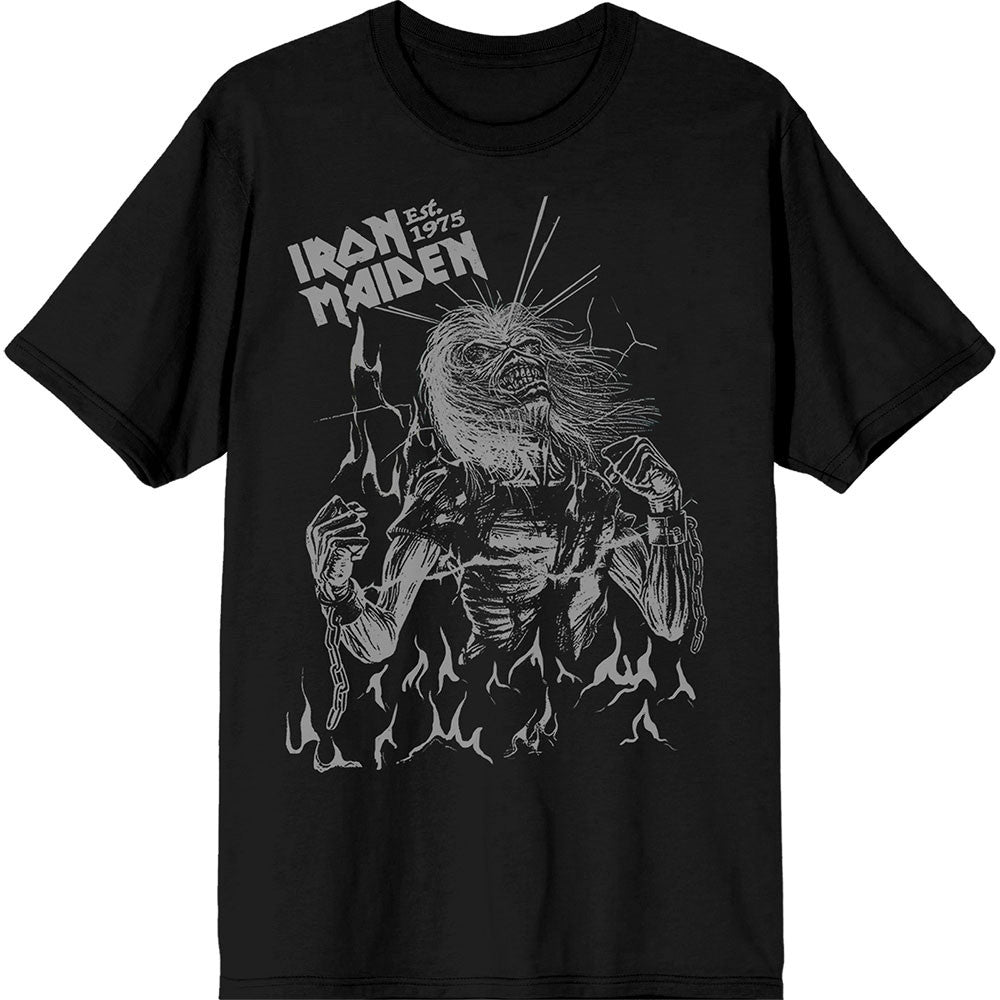 Iron Maiden: Est. 1975 Life After Death Flames Unisex T-Shirt (Black)