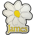 James Fridge Magnet: Yellow Logo White Daisy (Yellow)