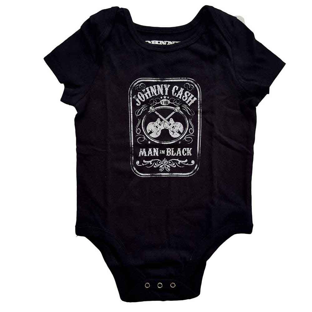 Johnny Cash Kids Baby Grow: Man In Black (Black)