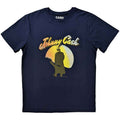 Johnny Cash Unisex T-Shirt: Walking Guitar (Navy Blue)