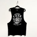 Johnny Cash Unisex Vest T-Shirt: Walk The Line Boots (Black)