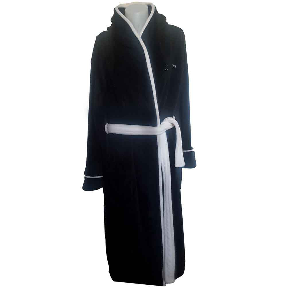 Joy Division Unisex Bathrobe: Unknown Pleasures (Black) (Back Print)