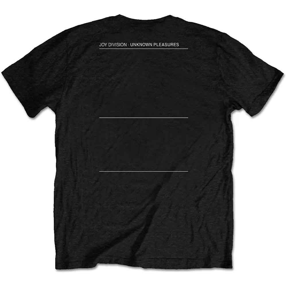 Joy Division Unisex T-Shirt: Unknown Pleasures (Black) (Back Print)