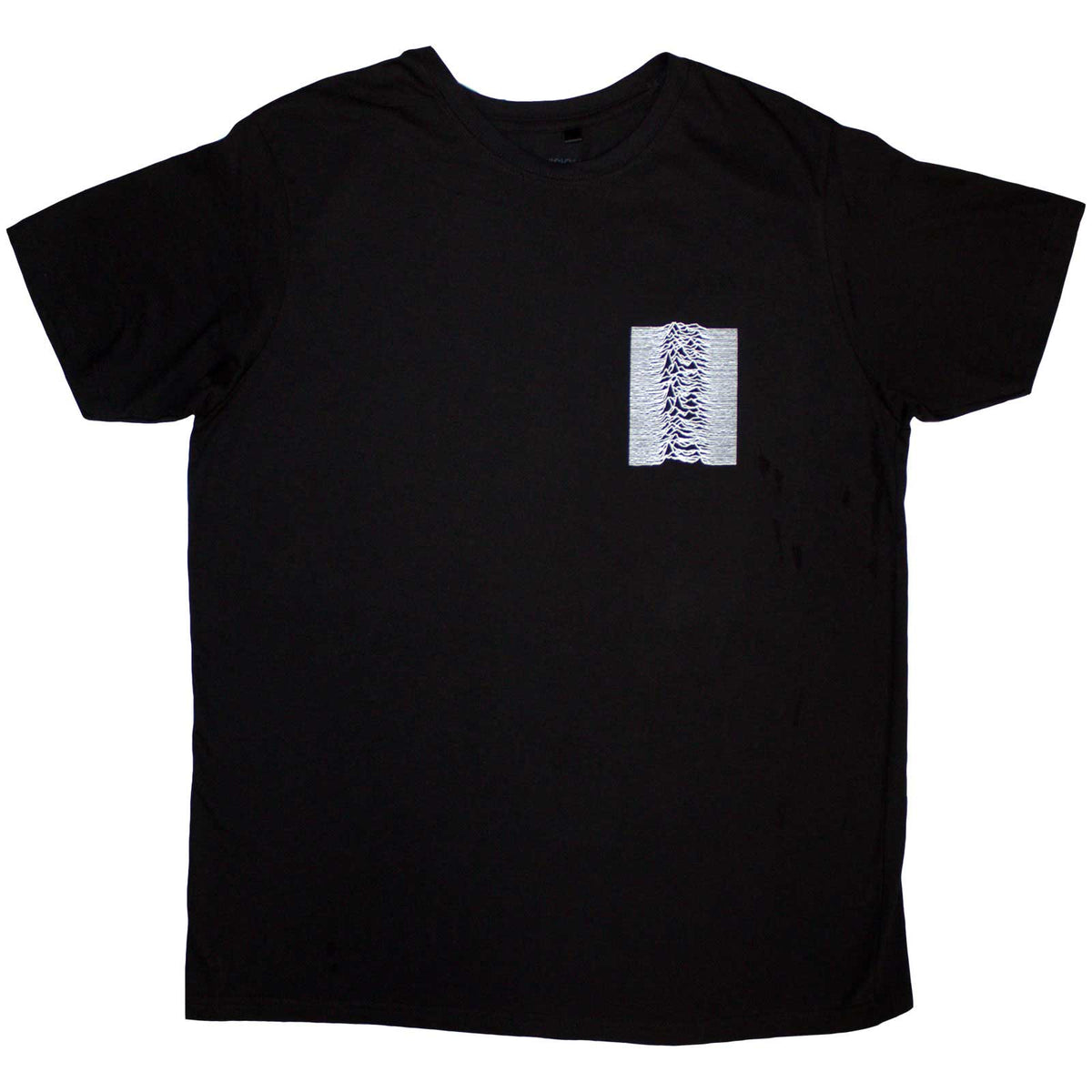 Joy Division Unisex T-Shirt: Pulsar Pocket Wave (Black) (Back Print)