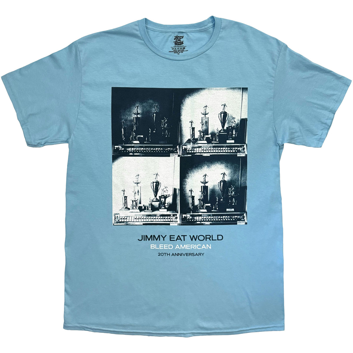 Jimmy Eat World Unisex T-Shirt: 20th Anniversary (Light Blue)