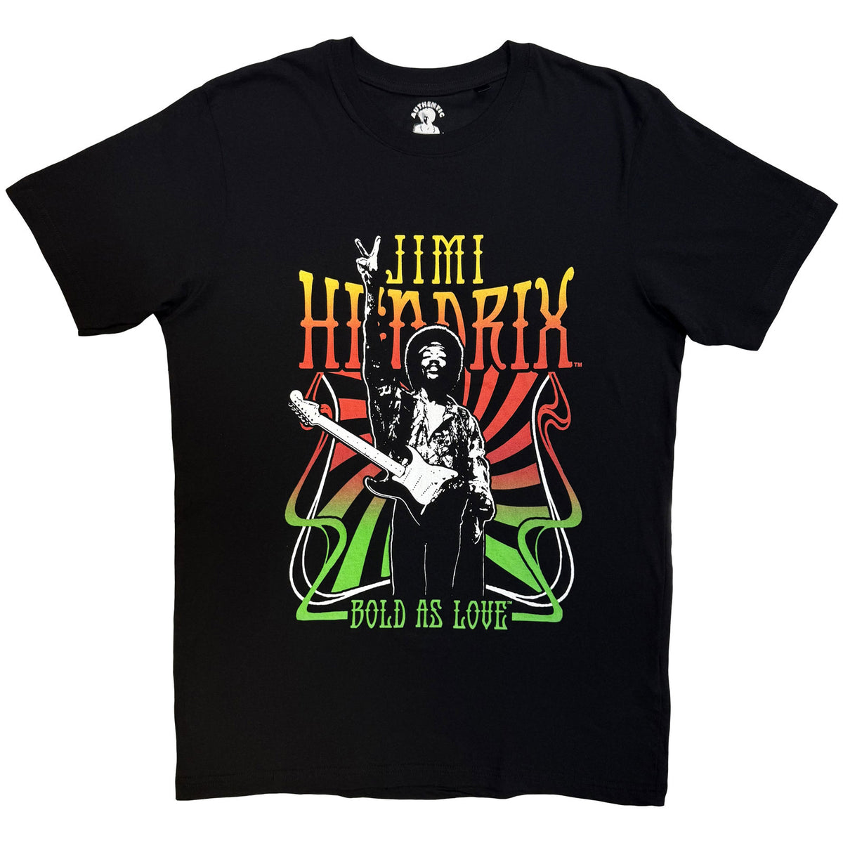 Jimi Hendrix Unisex T-Shirt: Bold As Love (Black)