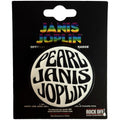 Janis Joplin Pin Badge: Pearl Emblem Mono