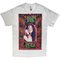 Janis Joplin Unisex T-Shirt: Rose Border (White)