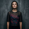 Judas Priest: Screaming For Vengeance Ladies Mesh Crop Top (Black)