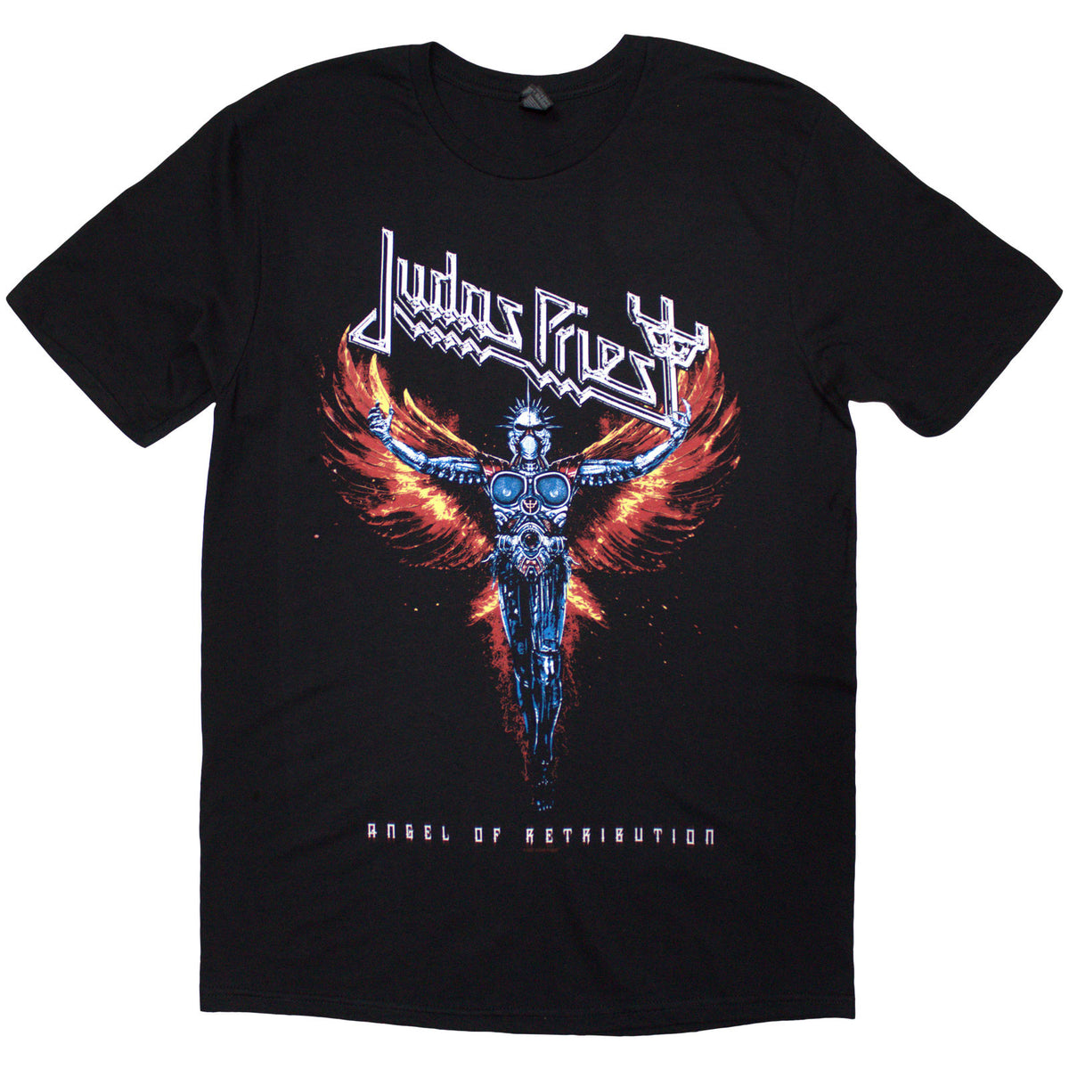 Judas Priest Unisex T-Shirt: Angel Of Retribution Tracklst (Back Print) (Black)