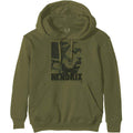 Jimi Hendrix Unisex Pullover Hoodie: Let Me Live (Khaki Green)