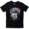 Jimi Hendrix: Flag Unisex T-Shirt (Black)