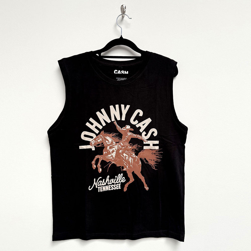 Johnny Cash: Nashville Concert Unisex Tank T-Shirt (Black)
