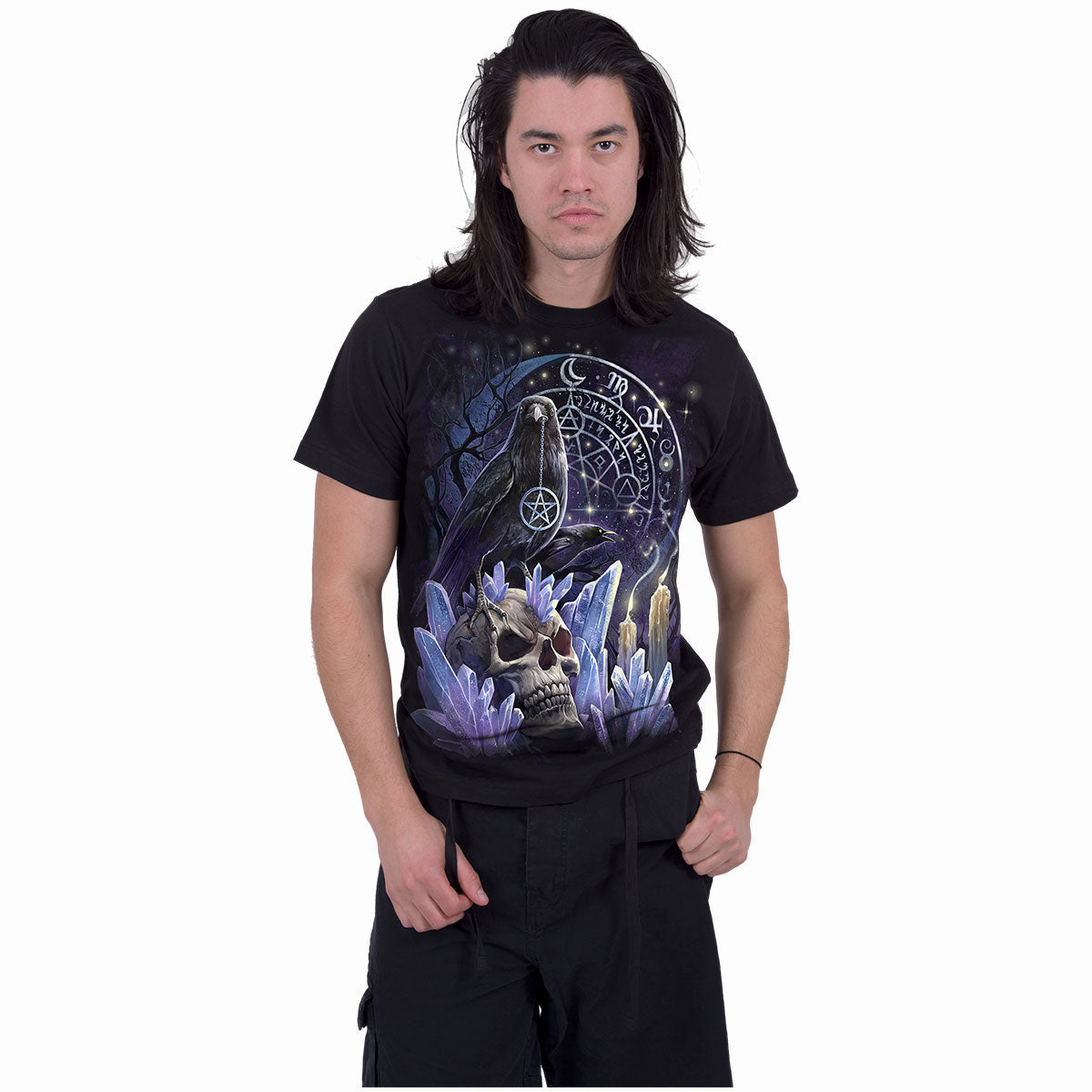 Spiral Unisex T-Shirt: Witchcraft (Black) (Back Print)