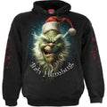 Spiral Unisex Pullover Hoodie: Bah Humbug (Black) (Back & Sleeve Print)